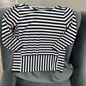Madewell Blue and White Striped Top Size M
